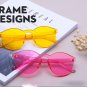 Women's Vintage Oversize Mirror Sunglasses UV400 Cat Eye Candy Color Glasses