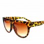 Women's Oversized Full Frame Shades Sunglasses Vintage Retro Leopard Eyewear