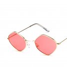 New Summer Women's Gold Metal Sunglasses Irregular UV400 Lens Outdoor Eyewear