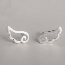 New Sweet Angel Wings Earrings Women's Silver Plated Ear Studs Wedding Jewelry