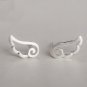 New Sweet Angel Wings Earrings Women's Silver Plated Ear Studs Wedding Jewelry