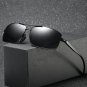 New Luxurious Mens Polarized Sunglasses Black Gold Metal Glasses Fashion Eyewear