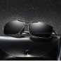 New Luxurious Mens Polarized Sunglasses Black Gold Metal Glasses Fashion Eyewear