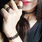 Tattoo Choker Stretch Necklace Black Retro Henna Vintage Elastic Boho 90s Gothic