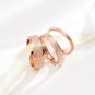 Size 3-10 Rose Gold Frosted Titanium Steel 2/4/6mm Wedding Band Men/Women's Ring