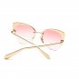 New Cat Eye Sunglasses Women Oversized Gold Metal Mesh Vintage Fashion Eyewear