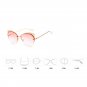 New Cat Eye Sunglasses Women Oversized Gold Metal Mesh Vintage Fashion Eyewear