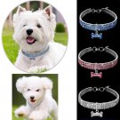 Luxurious Three Row Rhinestone Alloy Pet Collar New Puppy Dog Collar Accessories