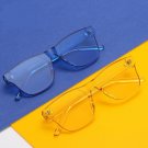 Women's Oversized Candy Color Glasses Square Men Women Sunglasses Mirror Glasses