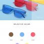 Women's Oversized Candy Color Glasses Square Men Women Sunglasses Mirror Glasses