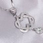 925 Silver Plated Fashion Women Double Heart Pendant Necklace Chain Jewelry Gift