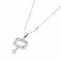 925 Silver Plated Fashion Women Double Heart Pendant Necklace Chain Jewelry Gift