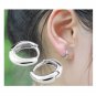 Women's Fashion Hook Ear Studs Silver Plated Jewelry Wedding Enagement Gift New