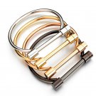 316L Stainless Steel Jewelry D Shape Bangle Bracelet Retro Navy Style Horseshoe