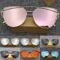 Women's Glasses Metal Flat Lens Vintage Fashion Mirrored Oversized Sunglasses