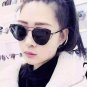 Women's Glasses Metal Flat Lens Vintage Fashion Mirrored Oversized Sunglasses