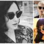 Unisex Cat Eye Sunglasses Men/Women's Fashion Vintage Metal Frame Round Glasses