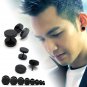 Cool Punk Black Stainless Steel Ear Studs Men/Womens Earrings Piercing Jewellery