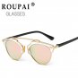 New Women Cat Eye Round Sunglasses Vintage Eyewears Fashion Mirrored Glasses