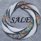 SALE!! SALE!!! Multicolor crochet necklace Many-colored Summer mood for everyone Crochet Bead Rope