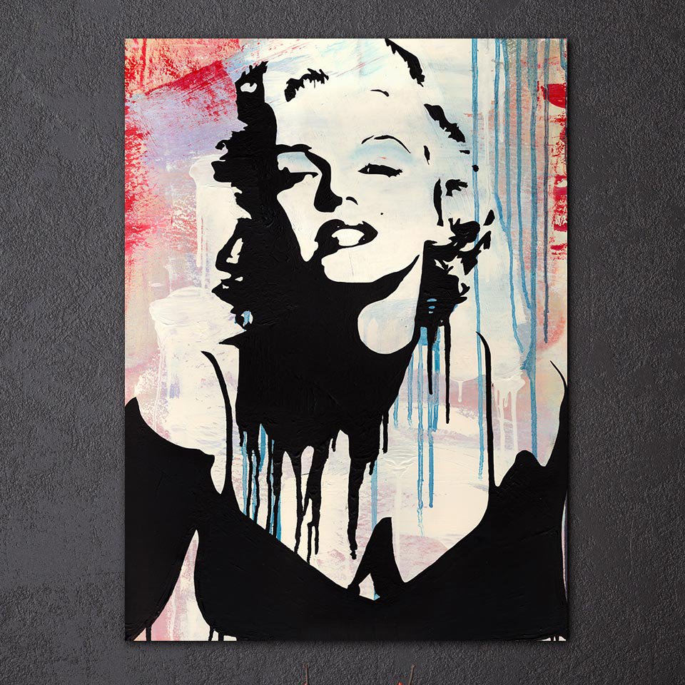 1 Panel HD Printed Marilyn Monroe Posters Pictures Wall Art Canvas Painting-With Framed