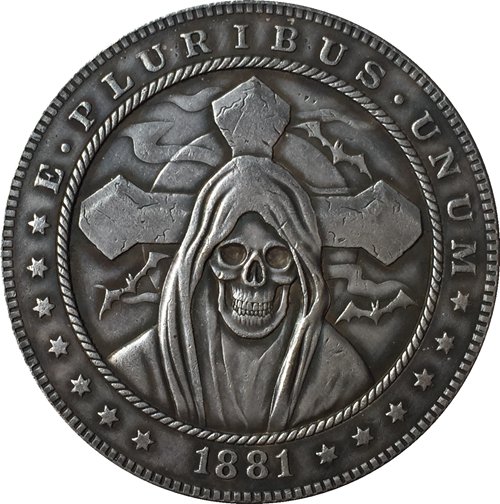 1881-CC Hobo Nickel USA Morgan Dollar Coin Copy