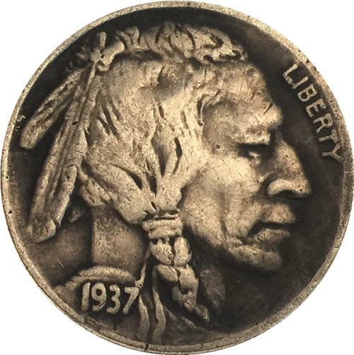 Hobo Nickel 1937-D 3-Legged Buffalo Nickel Coin Copy Type 12