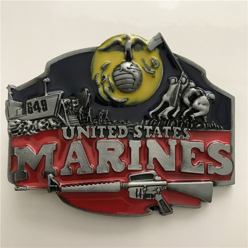 United States Marines Western Cowboy Men Belt Buckles Fit 4cm Wide Belt