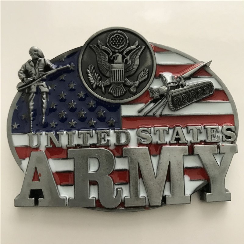 United States Army Flag Western Cowboy Men Belt Buckles Fit 4cm Wide Belt