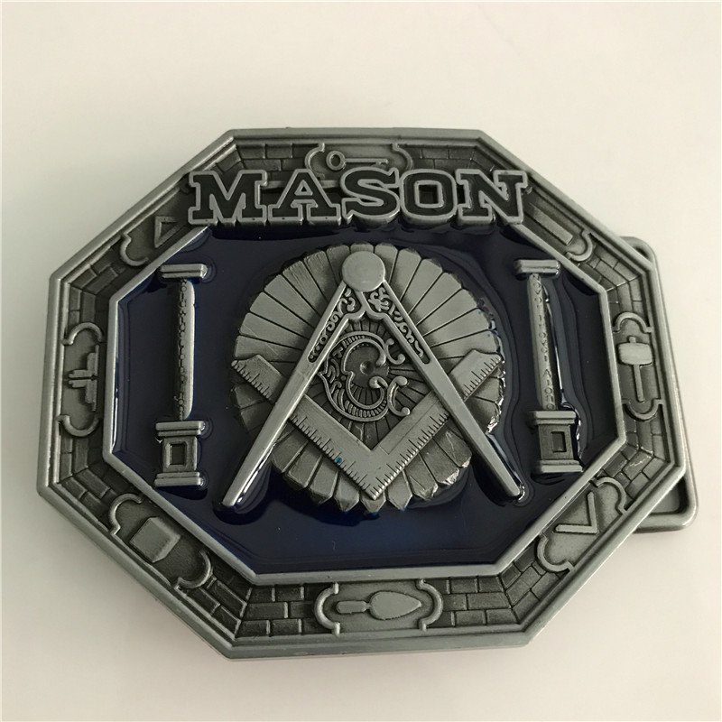 Mason Metal Western Cowboy Men Belt Buckles Fit 4cm Wide Belt