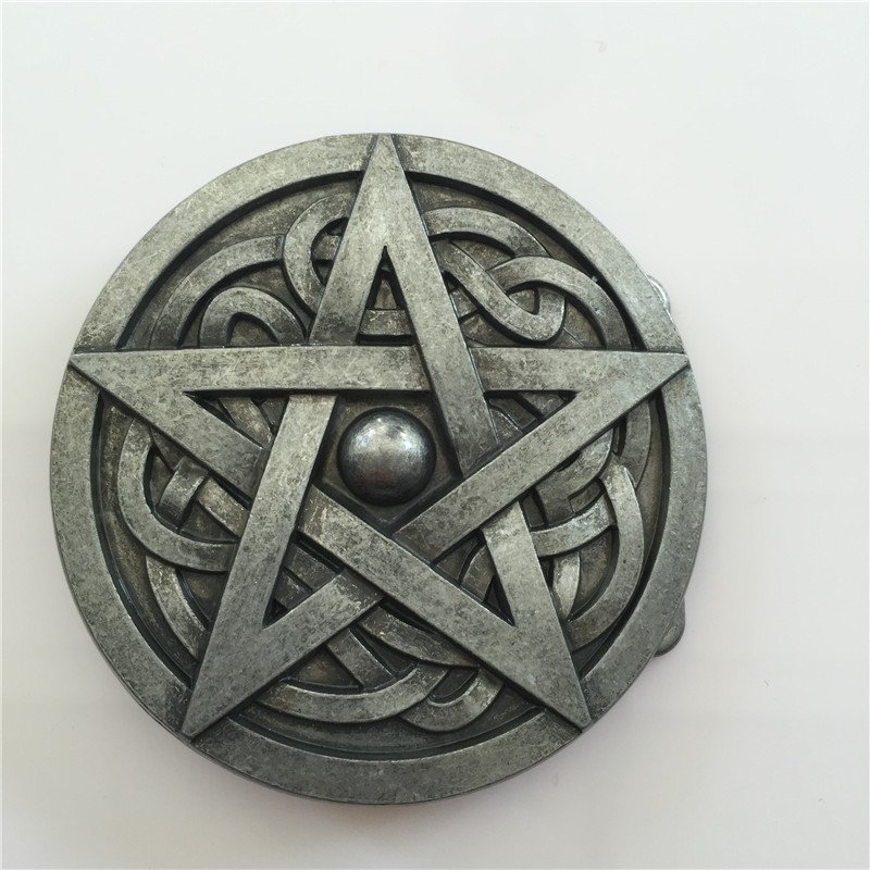 Five-Pointed Star Knot Western Cowboy Men's Belt Buckles Fit 4cm Wide Belt