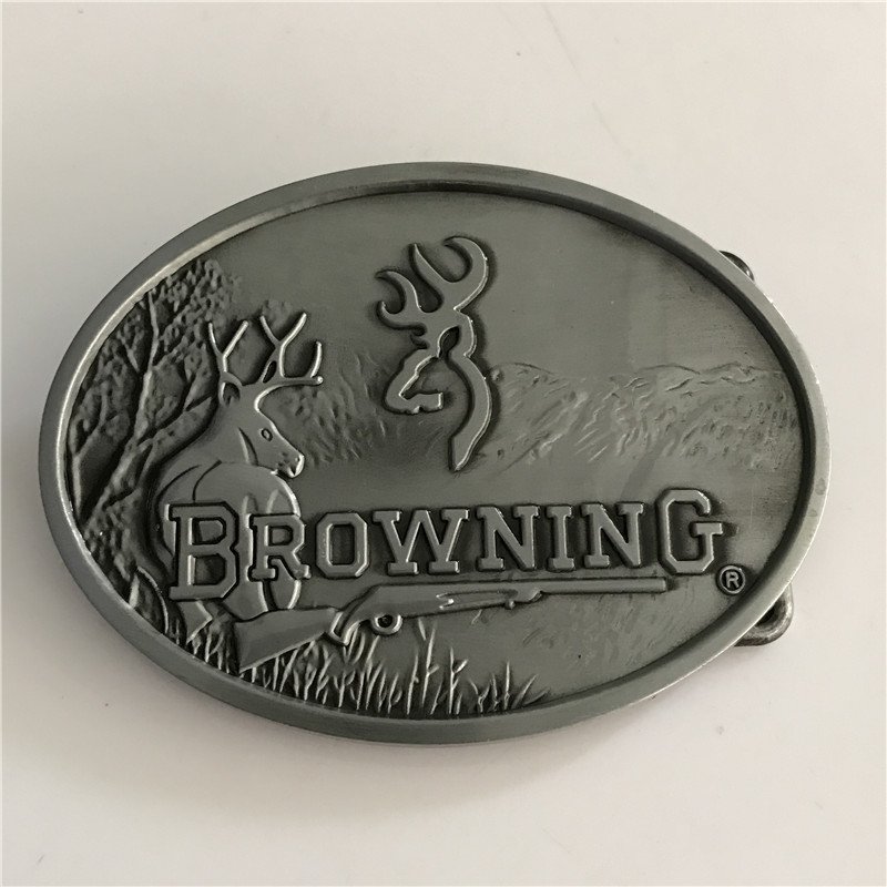 Brown Hunting Western Men's Cowboy Belt Buckles Fit 4cm Wide Jeans Belt