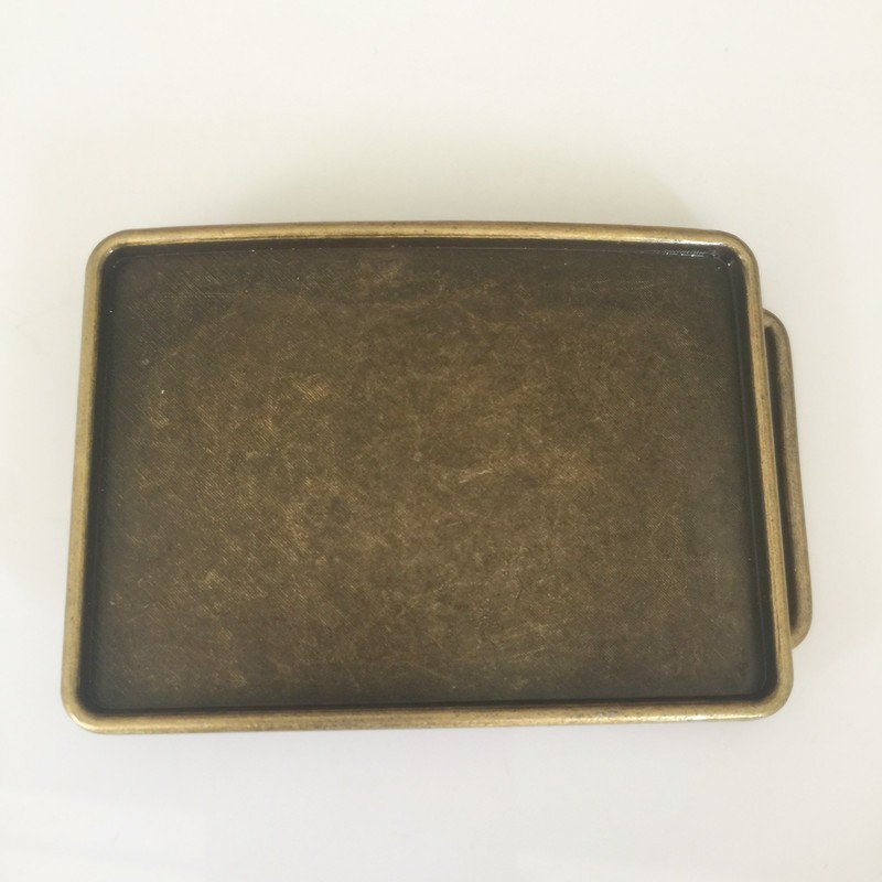 Rectangle Bronze Blank Western Men's Cowboy Belt Buckles Fit 4cm Wide Jeans Belt