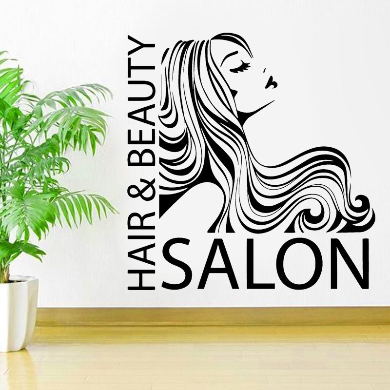 Hair&Beauty Salon Quote Hairstylists Hairdresser Wall Decal Vinyl Barbershop Sticker
