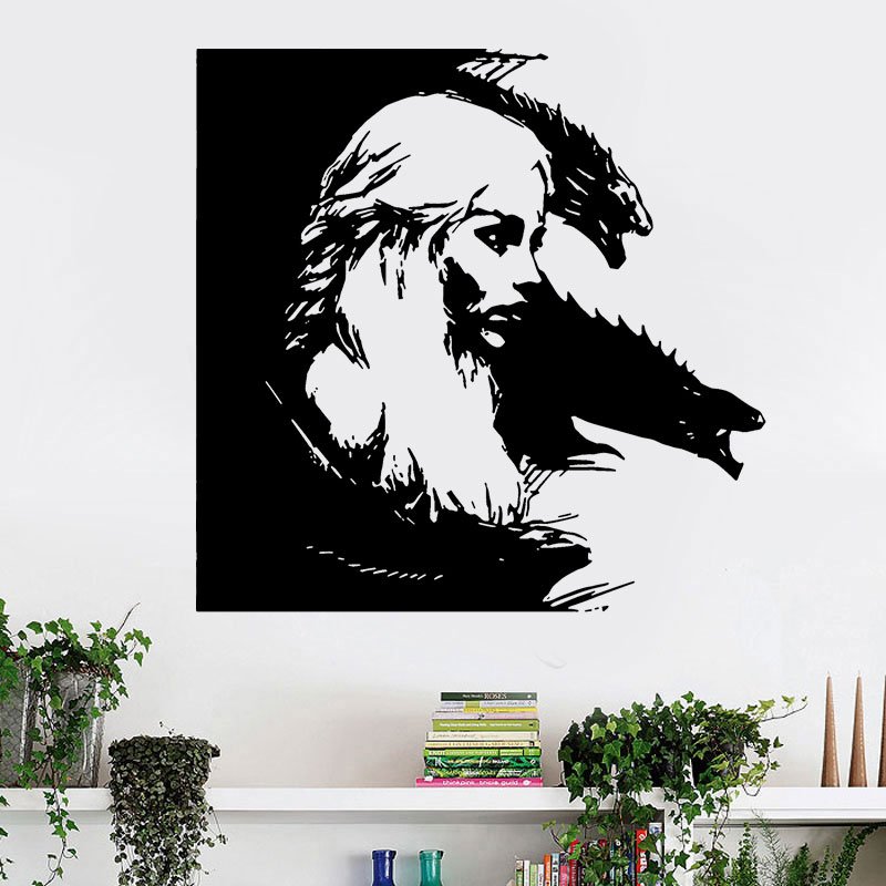 Vinyl Removable Home Decor Game of Thrones TV Poster Daenerys Targaryen Carved Wall Sticker