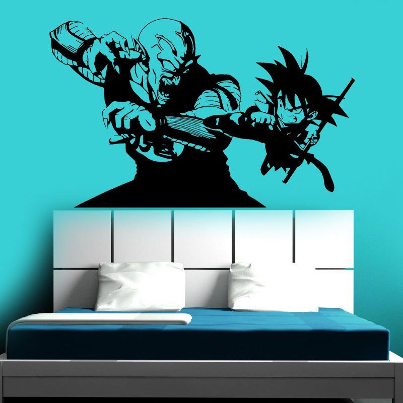 Goku Vs Piccolo Vinyl Wall Decal - Dragon Ball, DBZ Anime Wall Art Sticker Manga