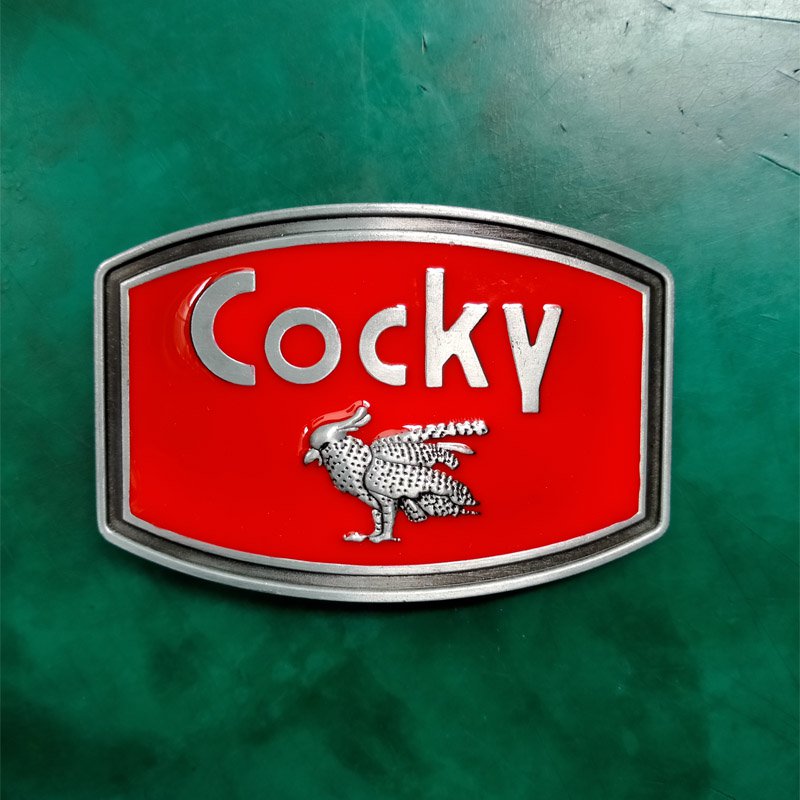 1 Pcs Red Cocky Luxury Cowboy Belt Buckle For Mens Jeans Western Belt Head