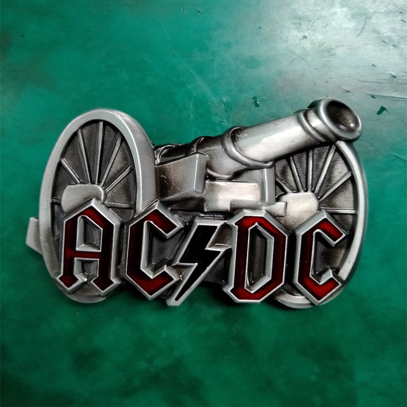 1 Pcs 3D Cannon ACDC Rock Music Luxury Cowboy Belt Buckle For Mens Jeans Western Belt Head