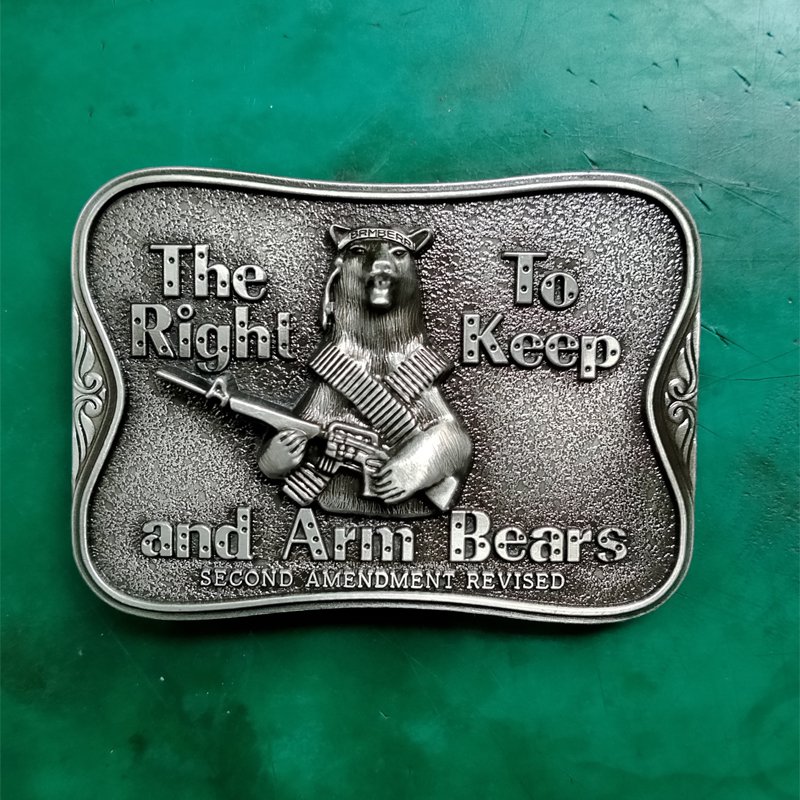 1 Pcs The Right To Keep And Arm Bears Cowboy Belt Buckle For Men Women Western Cowgirl Belt Head