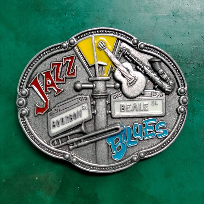 1 Pcs Jazz And Blues Music Luxury Western Cowboy Belt Buckle For Fashion Men