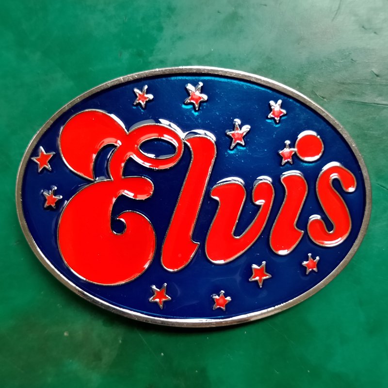 1 Pcs Red Elvis Rock Music Luxury Western Cowboy Belt Buckle For Fashion Men