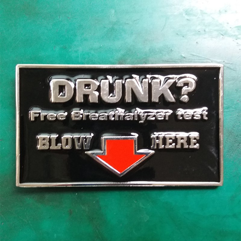 1 Pcs Drunk?Free Breathalyzer Test Western Cowboy Metal Belt Buckle For Men
