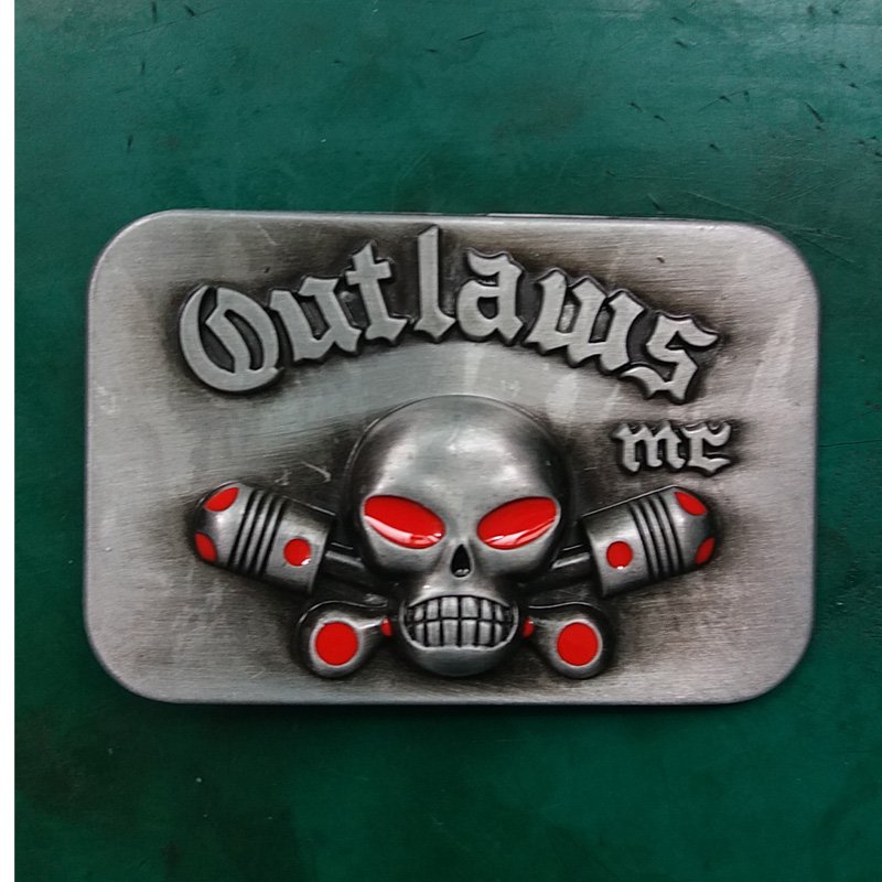 1 Pcs Outlaws Western Cowboy Metal Belt Buckle For Men