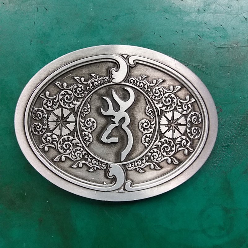 1 Pcs Silver Hunting Western Cowboy Metal Belt Buckle For Men