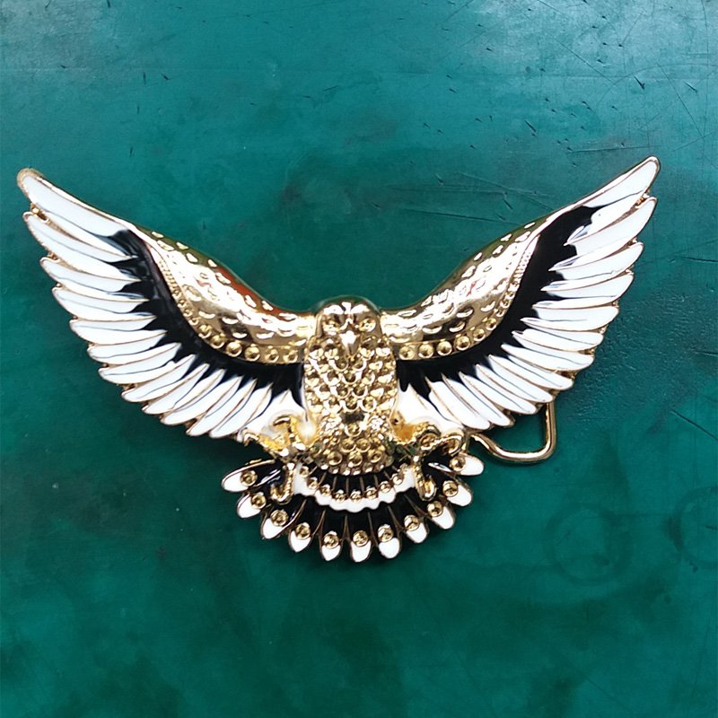 1 Pcs Golden Eagle Western Cowboy Metal Belt Buckle For Men