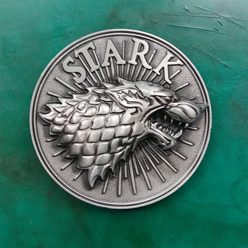 1 Pcs Game Of Thrones Stark Wolf Western Cowboy Metal Belt Buckle For Men