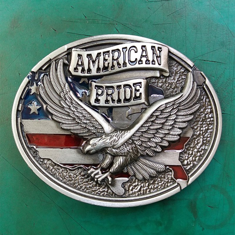 1 Pcs American Pride Luxury Brand Men's Western Cowboy Belt Buckle Fit For 4cm Width Belts