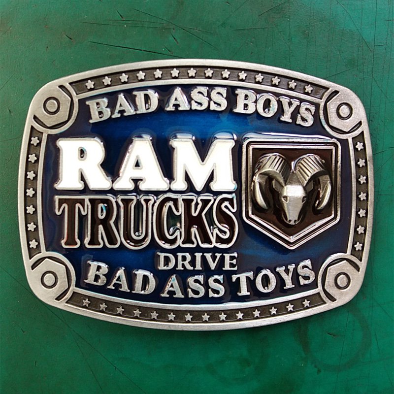 1 Pcs RAM Trucks Luxury Brand Men's Western Cowboy Belt Buckle Fit For 4cm Width Belts