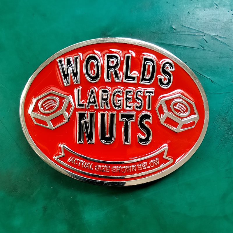 1 Pcs World's Largest Nuts Luxury Men Western Cowboy Cowgirl Belt Buckle