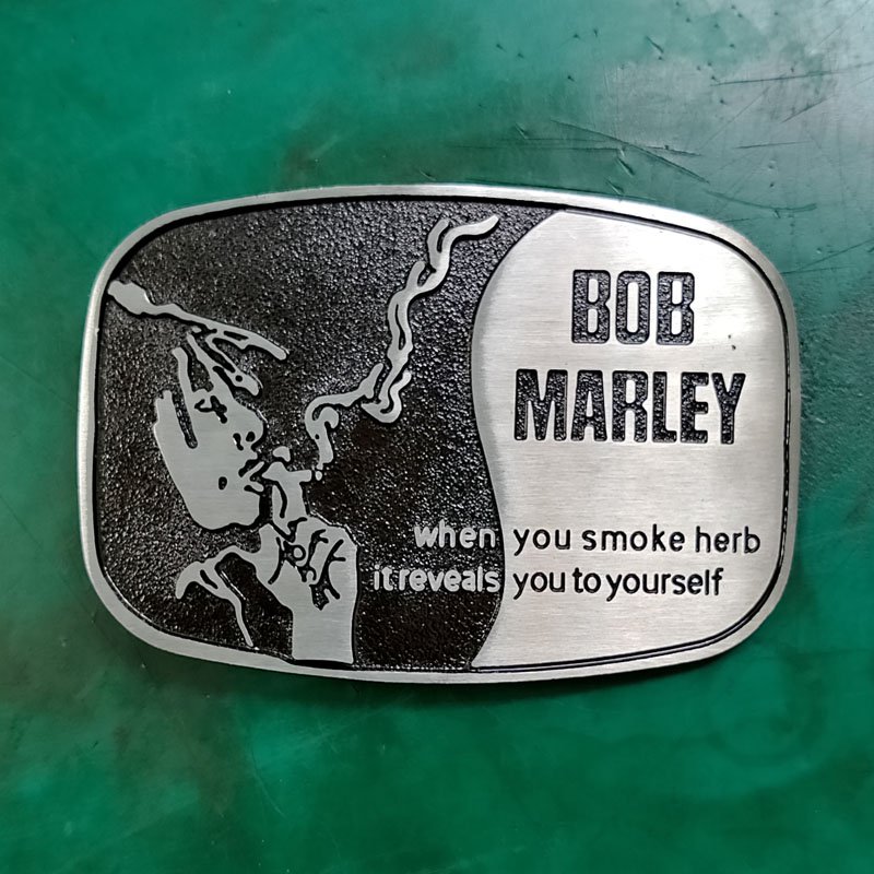 1 Pcs Bob Marley Smoke Luxury Men Western Cowboy Cowgirl Belt Buckle